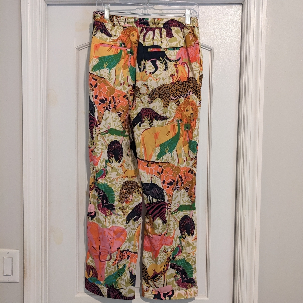 J. Crew Drapey Wide-Leg Pant in Ratti Safari Print Sz6 - Picture 5 of 5
